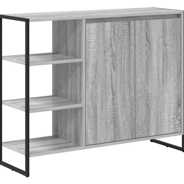 vidaXL Sideboards>Sidokabinett Grå Sonoma 96.5 x 30 x 75 cm Konstruerat trä