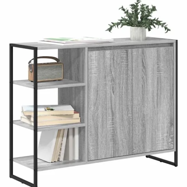 vidaXL Sideboards>Sidokabinett Grå Sonoma 96.5 x 30 x 75 cm Konstruerat trä