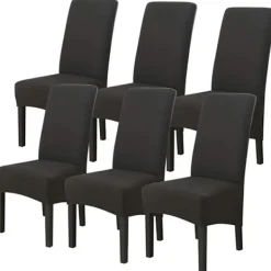 Stolar>Simplicity Home Bedroom Plus Hög stretch mjölksilke Vattentätt överdrag - Svart, 6st