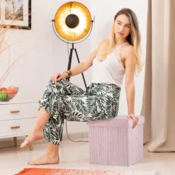 Sittpuffar>Sits Kub hopfällbar sammet