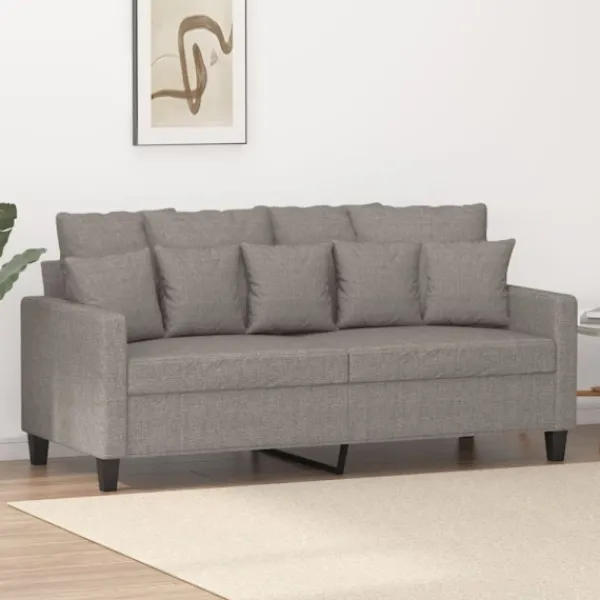vidaXL Soffor>2-sitssoffa taupe 140 cm tyg