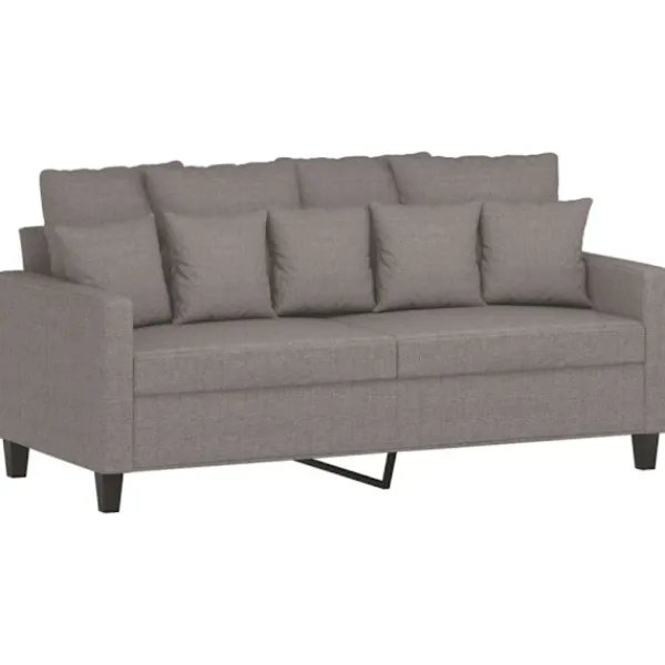 vidaXL Soffor>2-sitssoffa taupe 140 cm tyg
