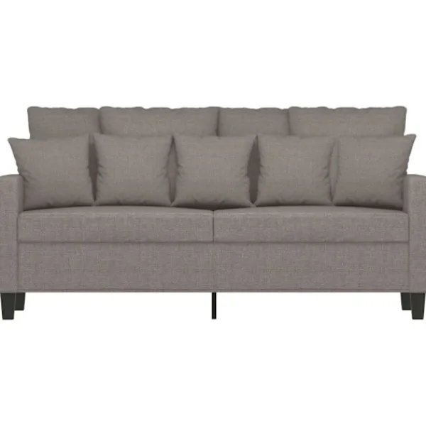 vidaXL Soffor>2-sitssoffa taupe 140 cm tyg
