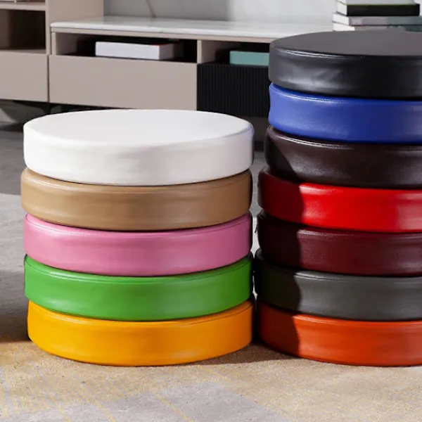 Sittpuffar>Sittdyna Vattentät Förtjockad Svamp Elastisk Hög Densitet Rund Form Golvsittdyna Golvsittkudde Förskola Barnkammare Tillbehör Röd