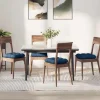 vidaXL Matgrupper>Sittkuddar 4 pcs Blå 45 x 45 x 12 cm tyg