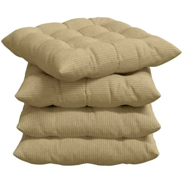 vidaXL Matgrupper>Sittkuddar 4 pcs Grågrön 40 x 40 x 6 cm Kordread tyg