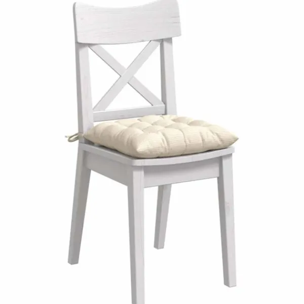 vidaXL Matgrupper>Sittkuddar 4 pcs Kräm 40 x 40 x 6 cm Kordread tyg