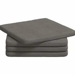 vidaXL Matgrupper>Sittkuddar 4 pcs Ljusgrå 40 x 40 x 3 cm Kordread tyg