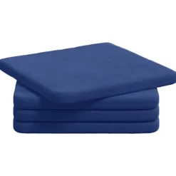 vidaXL Matgrupper>Sittkuddar 4 pcs Polisblå 40 x 40 x 3 cm Sammet