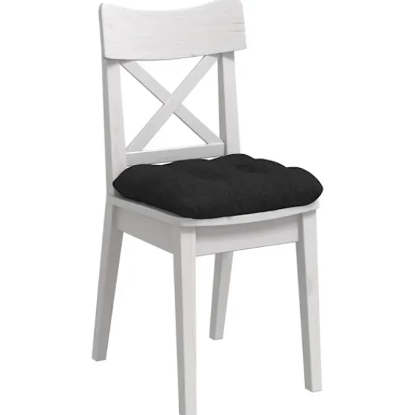 vidaXL Matgrupper>Sittkuddar 4 pcs Svart 45 x 45 x 12 cm tyg
