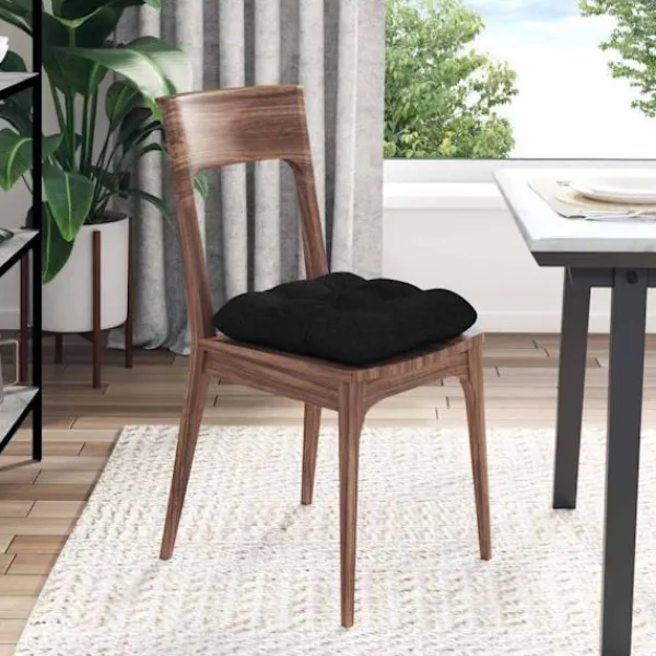 vidaXL Matgrupper>Sittkuddar 4 pcs Svart 45 x 45 x 12 cm tyg