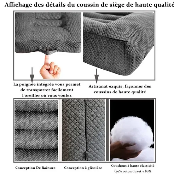 Sittpuffar>Sittkudde/Höjningssäte Bil, Sittpuff/Stoldyna 40x40 Kontorsstol Ergonomisk Ortopedisk Sittdyna för Matbordstolar