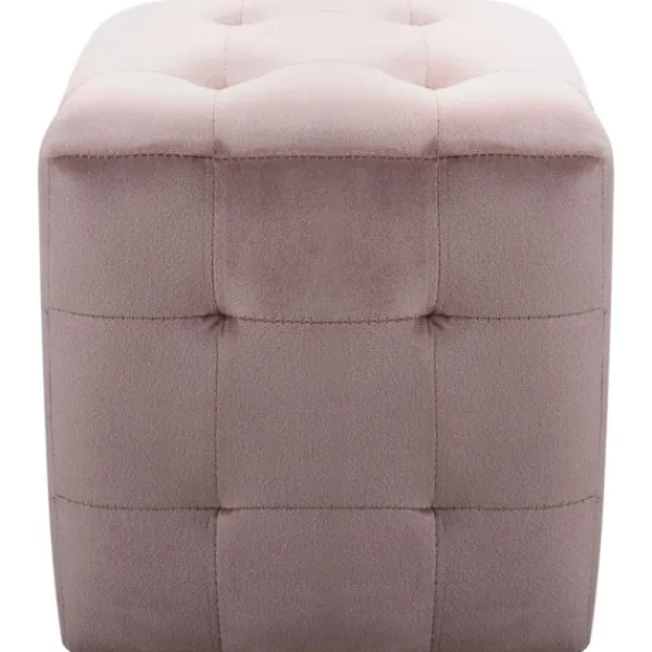 vidaXL Sittpuffar>Sittpuff 2 st rosa 30x30x30 cm sammetstyg