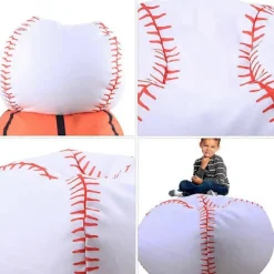 Sittpuffar>Sittsäck Fåtölj Baseball Stil Förvaringsväska för Gosedjur 1st[HK]