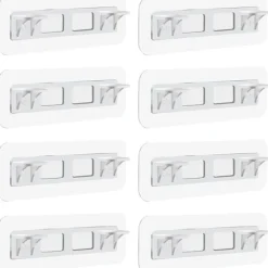 Hyllor>Självhäftande hyllbärare, självhäftande hyllstöd, transparenta hyllfästen, genomskinliga hyllstöd i plast med lim