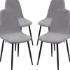 Stolar>Skandinaviska sammetsstolsöverdrag, set med 4 stretchiga matstolsöverdrag