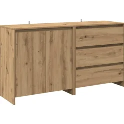 vidaXL Sideboards>Skänk 2 st artisan ek konstruerat trä