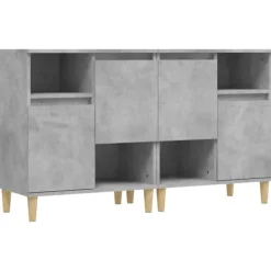 vidaXL Sideboards>Skänk 2 st betonggrå 60x35x70 cm konstruerat trä