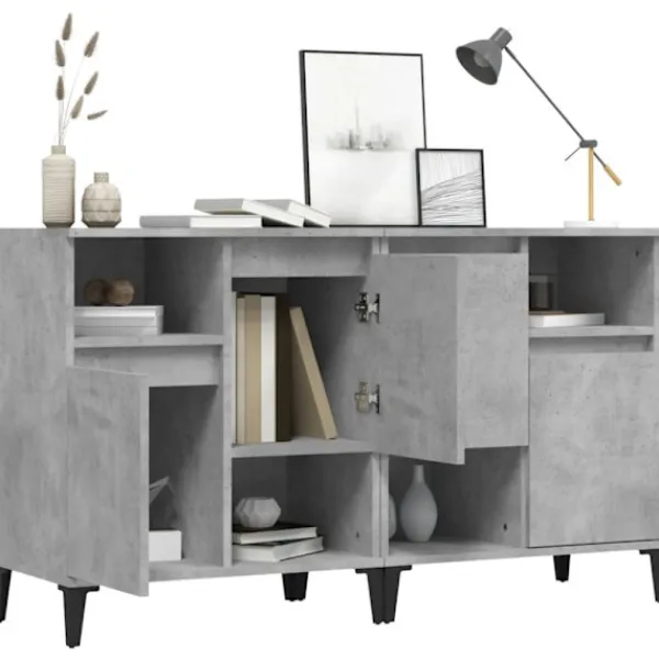 vidaXL Sideboards>Skänk 2 st betonggrå 60x35x70 cm konstruerat trä
