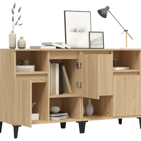 vidaXL Sideboards>Skänk 2 st sonoma ek 60x35x70 cm konstruerat trä
