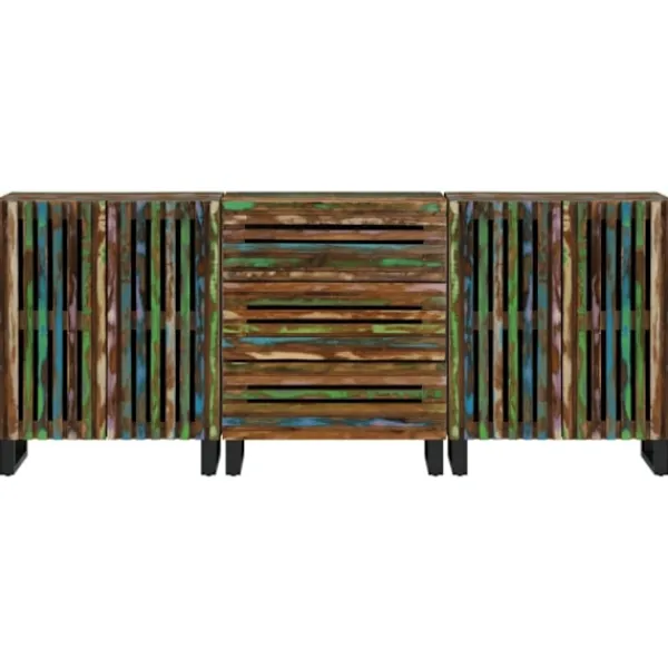 vidaXL Sideboards>Skänk 3 st 60x34x75 cm massivt akaciaträ