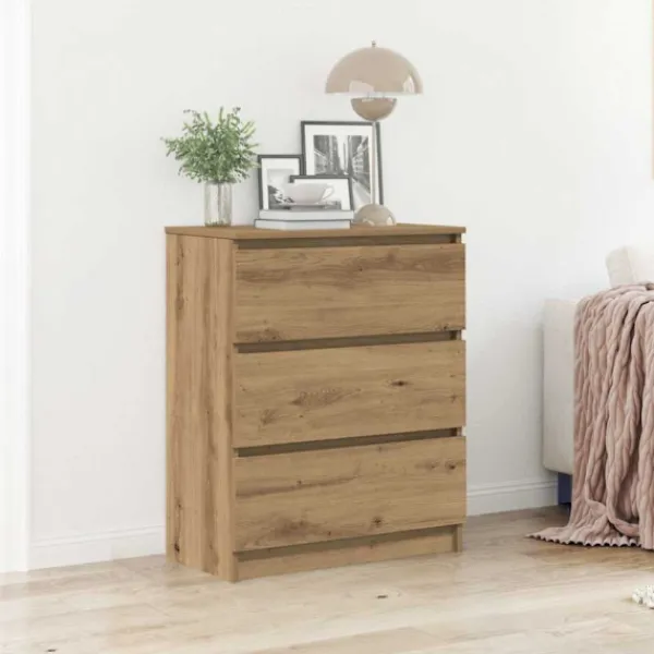 vidaXL Byråer>Skänk artisan ek 60x35x76 cm konstruerat trä