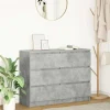 vidaXL Byråer>Skänk betong grå 100x35x76 cm konstruerat trä