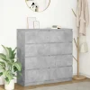 vidaXL Byråer>Skänk betong grå 100x35x99 cm konstruerat trä