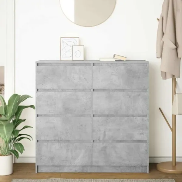 vidaXL Byråer>Skänk betong grå 100x35x99 cm konstruerat trä