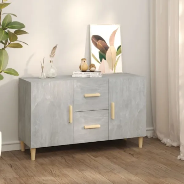 vidaXL Skåp>Skänk betonggrå 100x36x60 cm konstruerat trä