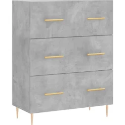 vidaXL Byråer>Skänk betonggrå 69,5x34x90 cm konstruerat trä