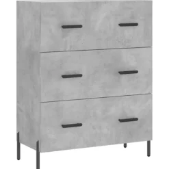 vidaXL Byråer>Skänk betonggrå 69,5x34x90 cm konstruerat trä