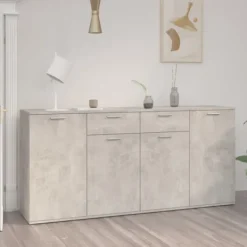 vidaXL Sideboards>Skänk betonggrå 160x36x75 cm konstruerat trä