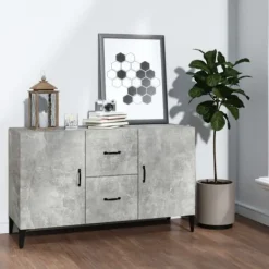 vidaXL Sideboards>Skänk betonggrå 100x36x60 cm konstruerat trä