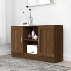 vidaXL Sideboards>Skänk brun ek 120x30,5x70 cm konstruerat trä
