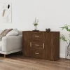 vidaXL Sideboards>Skänk brun ek 91x29,5x65 cm konstruerat trä