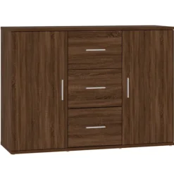 vidaXL Sideboards>Skänk brun ek 91x29,5x65 cm konstruerat trä