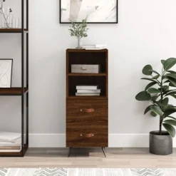 vidaXL Sideboards>Skänk brun ek 34,5x34x90 cm konstruerat trä