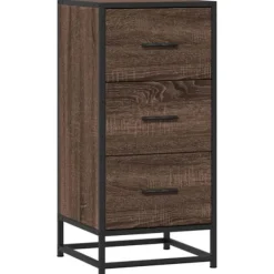 vidaXL Byråer>Skänk brun ek 35,5x35x76 cm konstruerat trä och metall