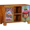 vidaXL Sideboards>Skänk flerfärgad 90x35x60 massivt trä akacia