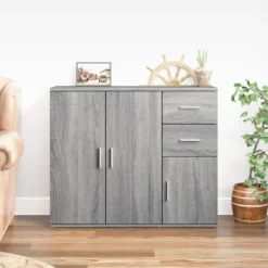 vidaXL Sideboards>Skänk grå sonoma 91x29,5x75 cm konstruerat trä