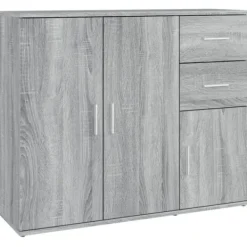 vidaXL Sideboards>Skänk grå sonoma 91x29,5x75 cm konstruerat trä