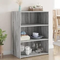vidaXL Sideboards>Skänk grå sonoma 70x41x93 cm konstruerat trä