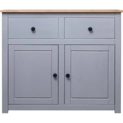 vidaXL Sideboards>Skänk grå 93x40x80 cm massiv furu panama