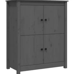 vidaXL Sideboards>Skänk grå 83x41,5x100 cm massiv furu