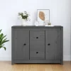 vidaXL Sideboards>Skänk grå 100x35x74 cm massiv furu