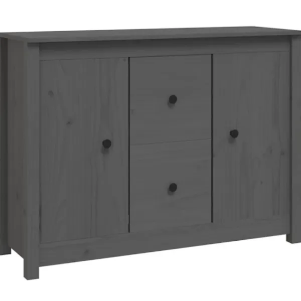 vidaXL Sideboards>Skänk grå 100x35x74 cm massiv furu