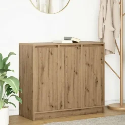 vidaXL Sideboards>Skänk hantverksmässig ek 85x34x76 cm konstruerat trä