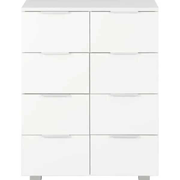 vidaXL Byråer>Skänk högglans vit 60x35x80 cm spånskiva