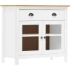 vidaXL Sideboards>Skänk Hill vit 90x40x80 cm massiv furu